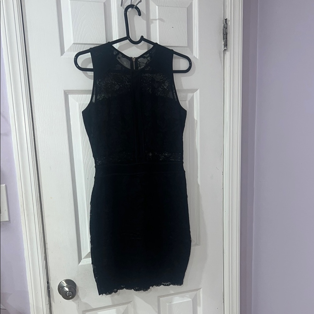 Black Sleeveless Sheath Mini Dress